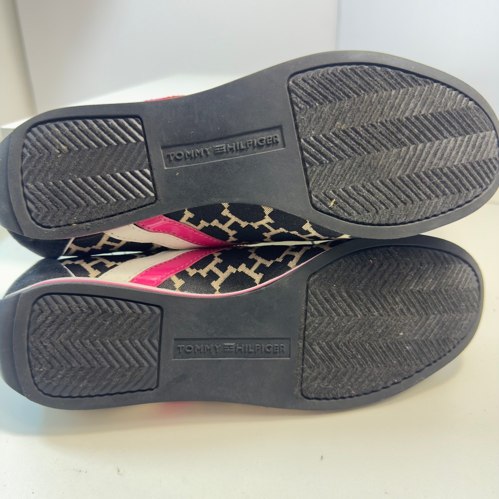Tommy Hilfiger TWPRINCESS Sneakers Womens 7M Black Pink Monogram Logo Lace Up - Picture 15 of 16